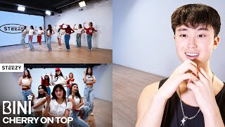 BINI Cherry On Top Dance Practice  STEEZYCO REACTION [upl. by Anees]