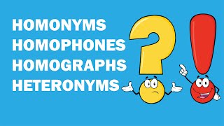 Explanation of HOMONYMS HOMOPHONES HOMOGRAPHS and HETERONYMS [upl. by Terrill]