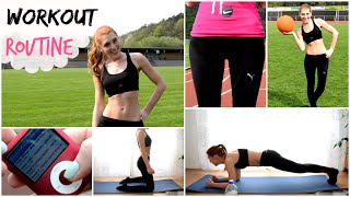 FITNESSROUTINE  WORKOUT für eine SCHLANKE FIGUR [upl. by Yenittirb]