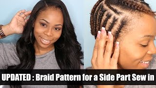 UPDATED Braiding Pattern for a side part with leave out [upl. by Sille]