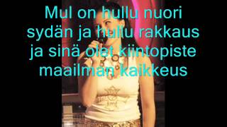 Anitta Mattila  Hullu nuori sydän Lyrics [upl. by Hamburger]