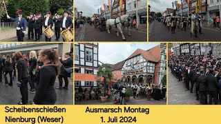 Scheibenschießen Nienburg Weser Ausmarsch Montag 1 Juli 2024 [upl. by Airdnal]