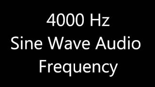 4000 Hz 4 kHz Sine Wave Sound Frequency Tone [upl. by Anifares]