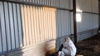 Spray foam ecofriendly industrial insulation [upl. by Latsyrd]