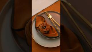 How to fold a Napkin into Rose 🌹  napkin flower  table napkin folding [upl. by Nyleek]