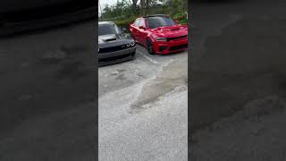 Hellcat Charger versus the Hellcat Challenger Widebody 😈😮‍💨 [upl. by Menendez]