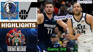 Dallas Mavericks vs Utah Jazz GAME 3rd QTR HIGHLIGHTS Nov 14 2024  20242025 NBA Season [upl. by Ng]