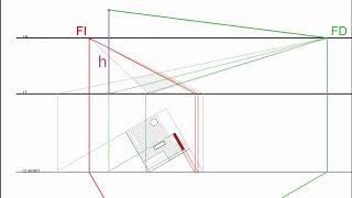 Perspectiva con dos puntos de fuga  MAQUETA [upl. by Adlev]