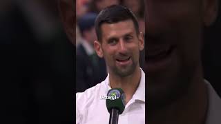 Novak Djokovic reacts to getting booed at Wimbledon 🎾  shorts [upl. by Nnaik419]