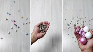 ASMR Video with jingle bells beads balls wooden toys marble run and other [upl. by Ytsrik197]