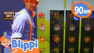 Blippi Visits Glazer Childrens Museum  Animals for Kids  Animal Cartoons  Learn about Animals [upl. by Ahsyle]