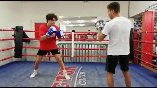 Luan Veras pad work at Islington boxing club in London June 2020 [upl. by Aicinet]