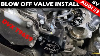 GFB DVX T9659 BLOW OFF VALVE  Audi S3 8V  Golf R  MQB [upl. by Ahsiekyt]