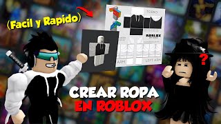 COMO CREAR ROPA Facil y Rapido  Roblox 2024 [upl. by Stenger]