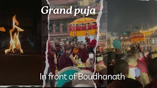 Grand ceremony in Boudha stupa 🙏🙏🪔🪔 [upl. by Skippy]