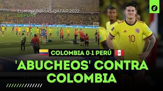 Colombia 0  1 Perú Así REACCIONARON los HINCHAS COLOMBIANOS en el estadio tras la DURA DERROTA [upl. by Laryssa403]