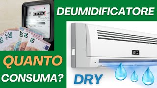 quanto consuma un condizionatore usato come deumidificatore ti faccio il test condensa consumo dry [upl. by Initsed]