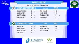 Ramsbottom CC 3rd XI v Great Harwood CC 3rd XI [upl. by Jamey]