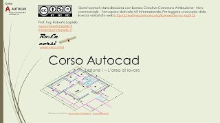 Corso Autocad  Lezione 1  Area di Lavoro [upl. by Ilegna179]