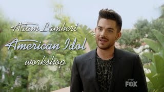 HD Adam Lambert as a mentor  American Idol Workshop 20140219 Only Adams parts [upl. by Nrubyar]