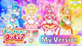 1080p Delicious Party♡Precure Group Transformation 2 My Version [upl. by Eirot]