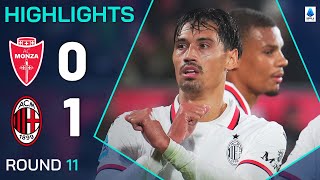 MONZAMILAN 01  HIGHLIGHTS  Reijnders header seals first Milan away win  Serie A 202425 [upl. by Zeta]