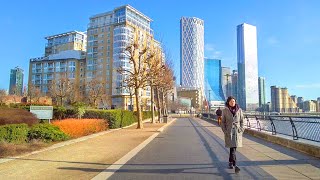 London Walk 2023  Tower Bridge to Canary Wharf via Thames Riverside Path  4K 60FPS [upl. by Alexandria]