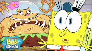 Bob Esponja  Os Serviços MAIS LOUCOS do Siri Cascudo 🍔  Compilado  Bob Esponja em Português [upl. by Calie]