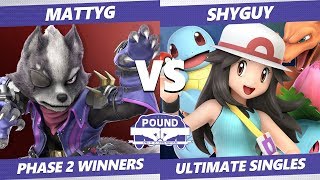 Pound 2019 SSBU  DJG MattyG Wolf VS RVNT Shyguy Pokemon Trainer Smash Ultimate Phase 2 Winners [upl. by Mairb]