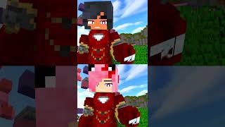 WHOS YOU LIKE ARA ARA IRONGIRLS TEAM APHMAU AND TEAM KC MINECRAFT ANIMATION shorts [upl. by Froehlich]