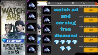 free diamond watch ads and earn diamond 💎💎💎 free fire upcoming event [upl. by Ojillek]