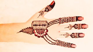 Simple Easy Mehndi Design Trick Using Blade  Blade Mehndi Design [upl. by Reinaldo]