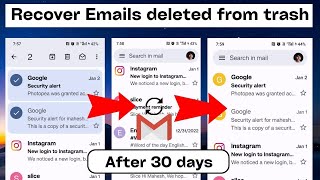 How to Recover Permanently Deleted Emails from Gmail in Mobile  Recover deleted mail from gmail [upl. by Nerehs]