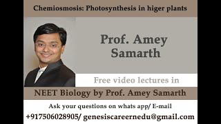 Chemiosmosis by Prof Amey Samarth [upl. by Newcomer]