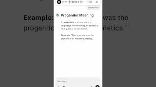 Progenitor Meaning [upl. by Bink650]