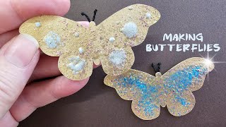 butterfly embellishments junk journal ideas [upl. by Atnuahs]