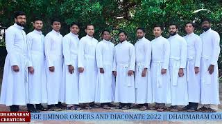 Minor Orders and Diaconate 2022  DHARMARAM [upl. by Ortrud478]