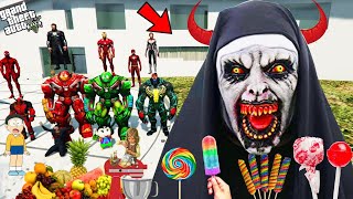 shinchan Avengers entered into Scary Ghost house GTA 5  Deyyam bommalu horror stories telugu [upl. by Ellekram]