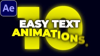 10 Text Animations in After Effects  10 Title Animations  After Effects Tutorial [upl. by Ambler532]