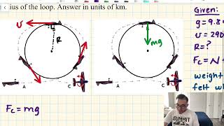 Centripetal Force Example Weightlessness [upl. by Nitsid853]