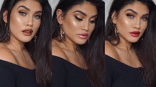 HUDA BEAUTY LIP STROBES SWATCHREVIEW  LATECIA THOMAS [upl. by Bevan]