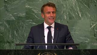 Discours du Président Emmanuel Macron à lAssemblée générale des Nations unies 2022 [upl. by Flyn]