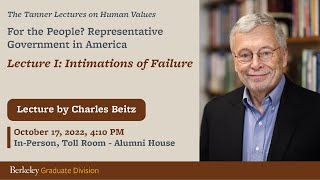 Tanner Lectures on Human Values  Intimations of Failure [upl. by Siubhan]