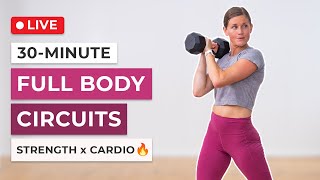 30Minute Full Body Strength  Cardio Circuits [upl. by Yral]