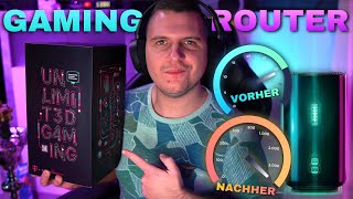 400€ Telekom GAMING ROUTER 😱😍 Unboxing und Speedtest  ZOQQER Life [upl. by Benedicta250]