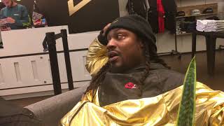 NFL star Marshawn Lynch on Las Vegas the Raiders Khalil Mack trade and more [upl. by Neztnaj]