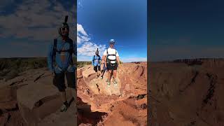 Are these dudes INSANE Tandem BASE jumping moab utah bucketlist onceinalifetimeexperience [upl. by Adnahsat472]