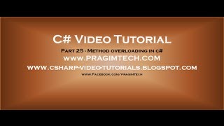 Part 25  C Tutorial  Method overloading in cavi [upl. by Conn328]