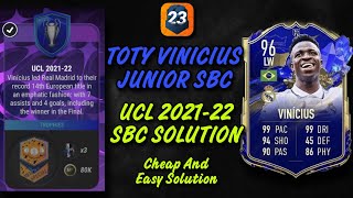 UCL 202122 SBC SOLUTION Easiest Way Possible  Toty Vinicius Jr Sbc  Madfut 23 [upl. by Dabney760]