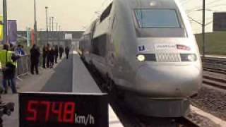 Alstom worlds fastest rail train 5748 KMH [upl. by Adahs]